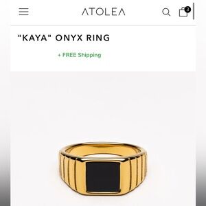 ATOLEA Kaya Onyx Ring